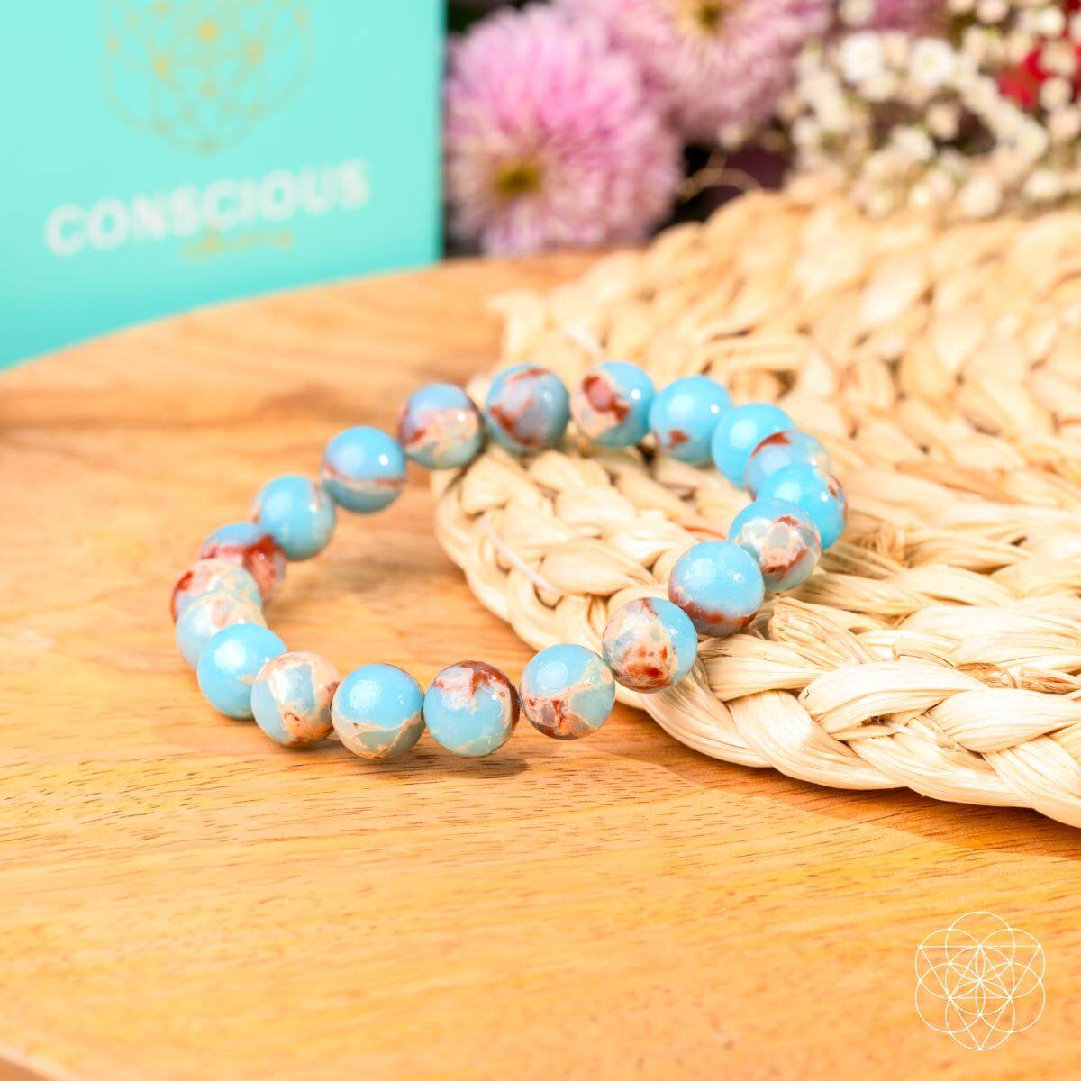 Empath’s Shield - Aqua Terra Jasper Bracelet - The misfit market