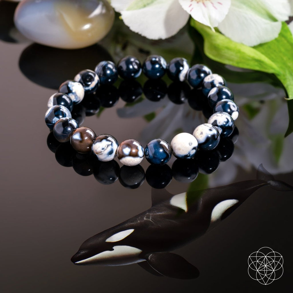 Exotic Orca Agate Bracelet of Deep Healing - The misfit market