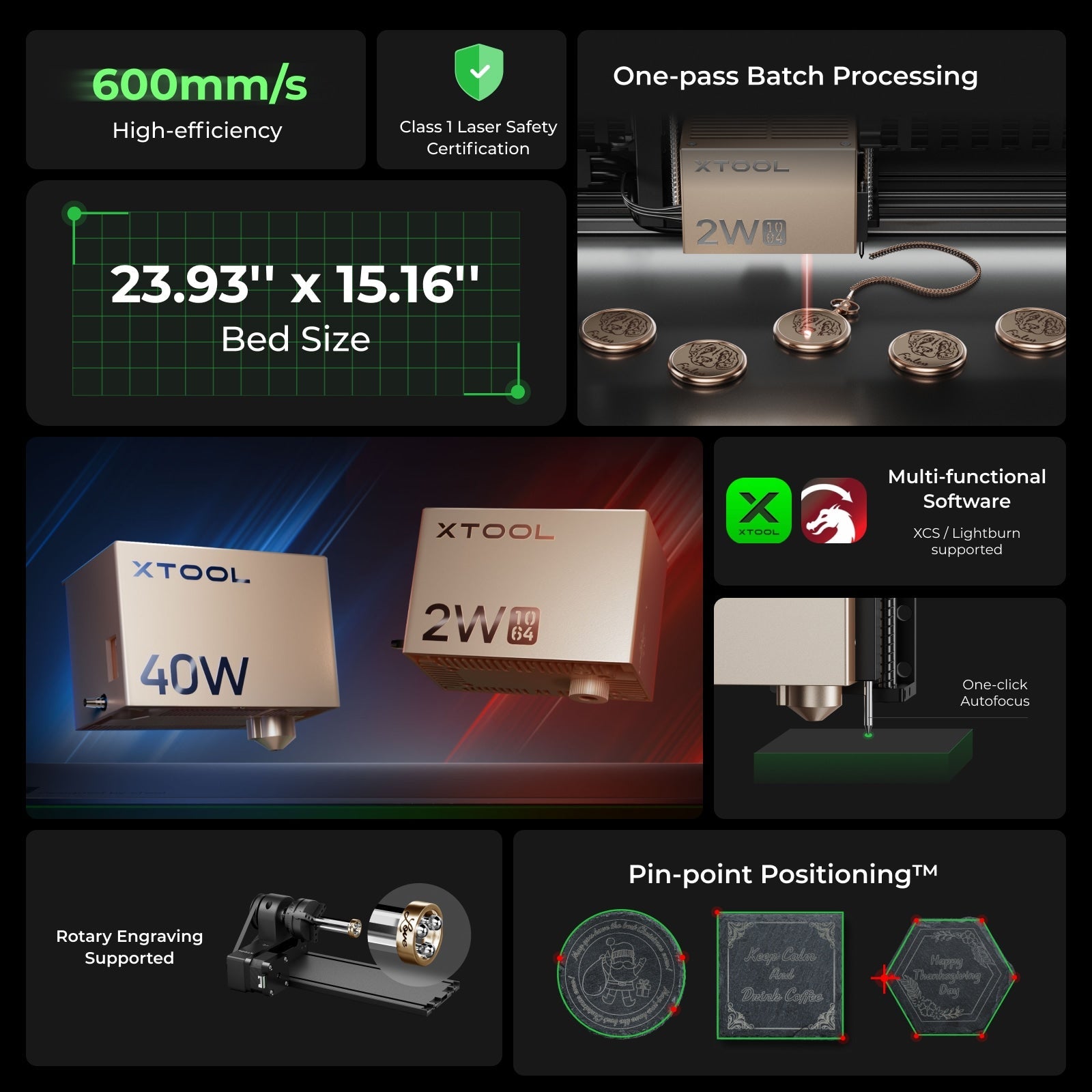 xTool S1 + 1064nm IR Laser Kit: Enclosed Diode Laser Engraver & Cutter - The misfit market