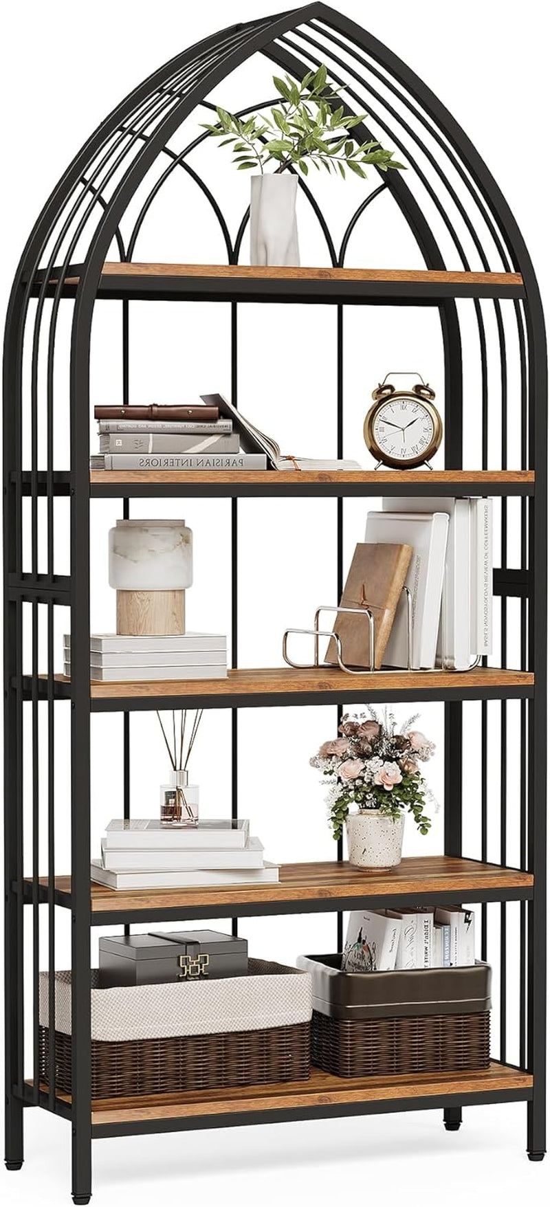 74.8-Inch Tall 5-Tier Bookshelf Organizer Storage Unit - The misfit market