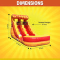 Large Fire Marble Inflatable Water Slide With Pool And Blower (SAK34567)