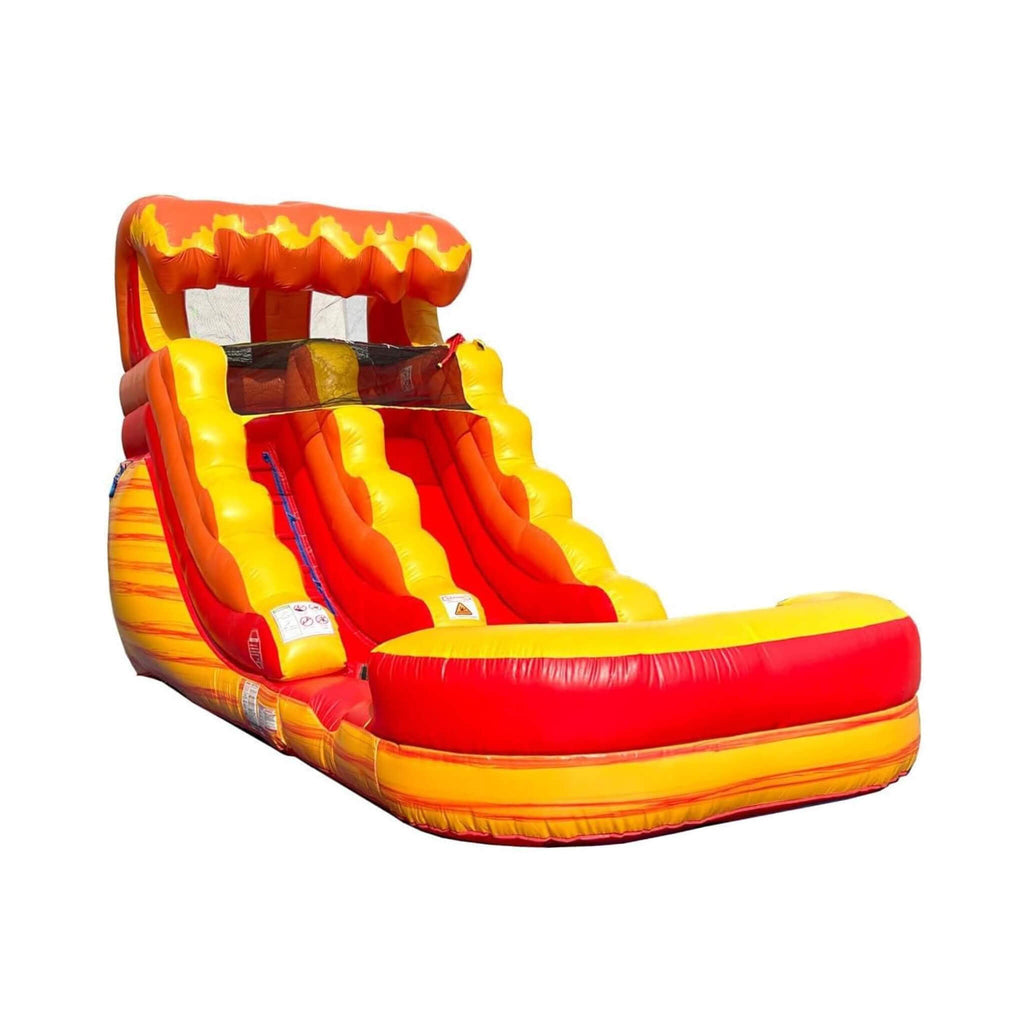 Large Fire Marble Inflatable Water Slide With Pool And Blower (SAK34567)