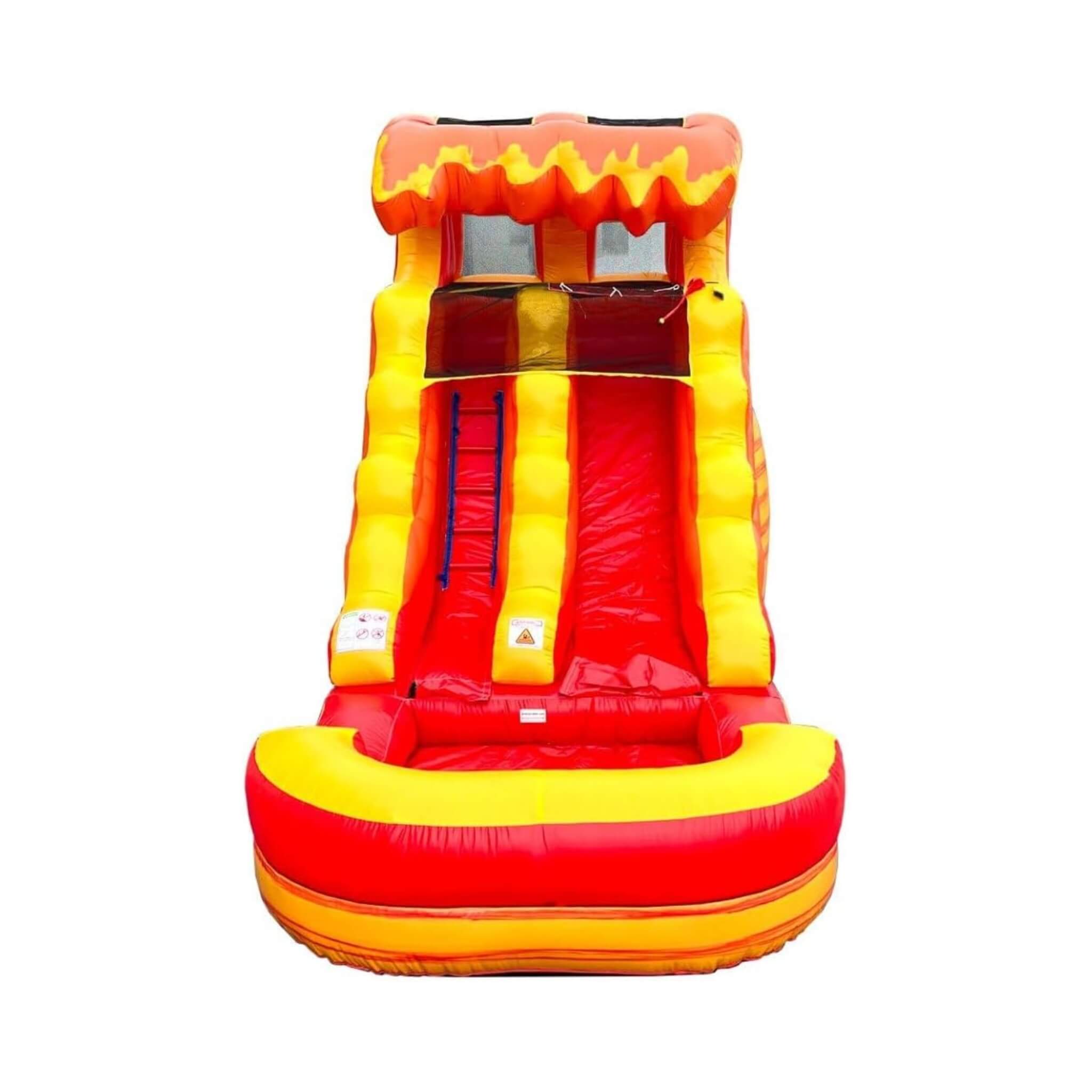 Large Fire Marble Inflatable Water Slide With Pool And Blower (SAK34567)