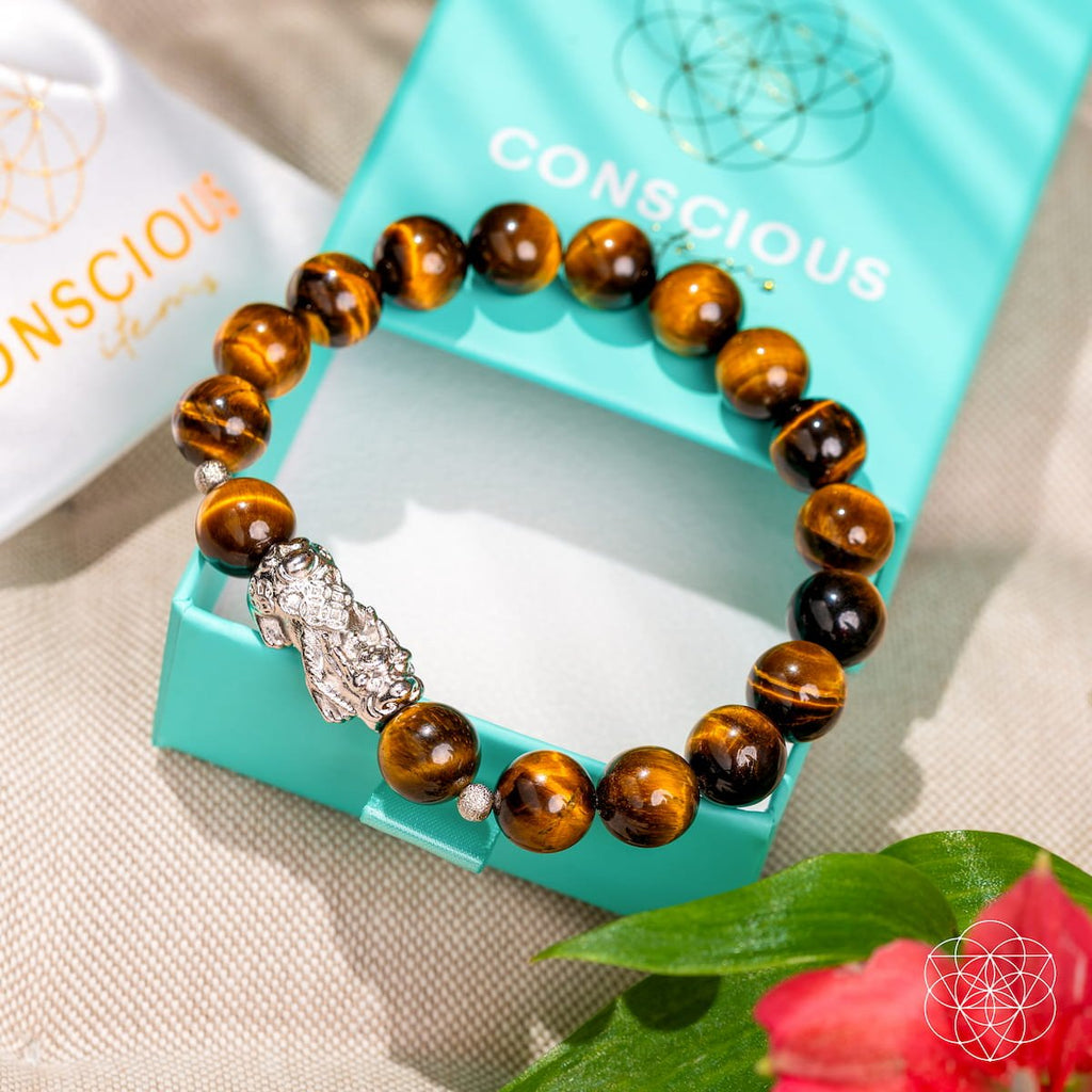 Fortune Flows - Tiger’s Eye & Pixiu Bracelet - The misfit market