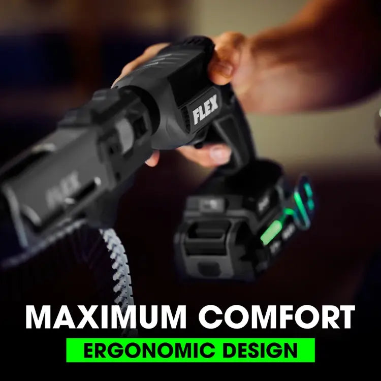 FLEX FXM203-2A Drywall Screw Gun With Magazine Attachment And Cut Out Tool Kit include (2) 2.5Ah Lithium-Ion Batteries, 160W Rapid Charger