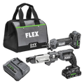 FLEX FXM203-2A Drywall Screw Gun With Magazine Attachment And Cut Out Tool Kit include (2) 2.5Ah Lithium-Ion Batteries, 160W Rapid Charger