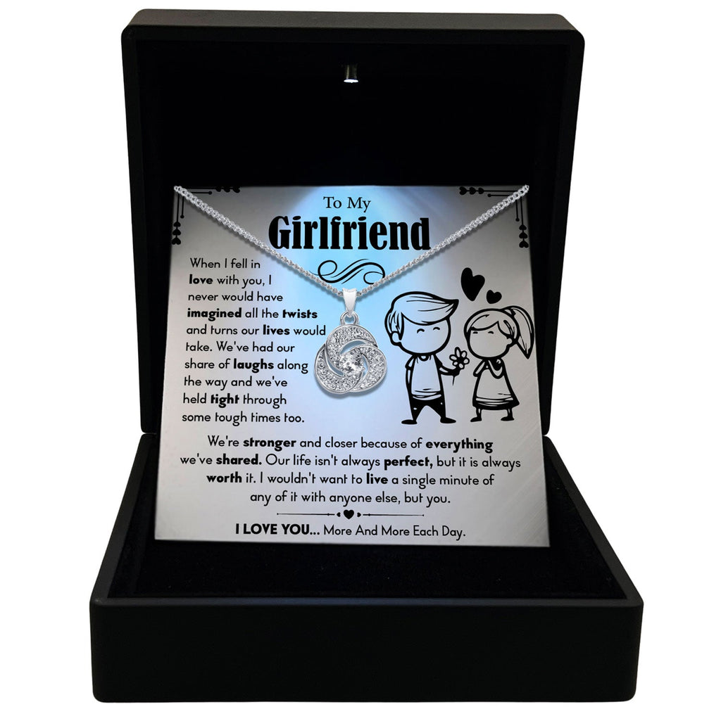 TRYNDI™ To My Girlfriend Floating Heart Necklace With Authentic Swarovski Crystals - The misfit market