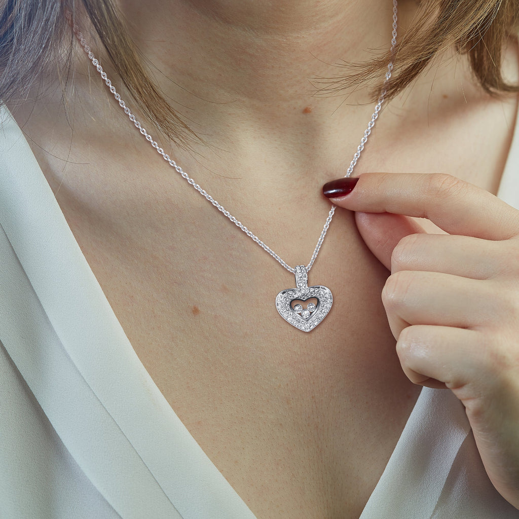 TRYNDI™ To My Beautiful Daughter-in-Law Floating Heart Necklace With Authentic Swarovski Crystals - The misfit market