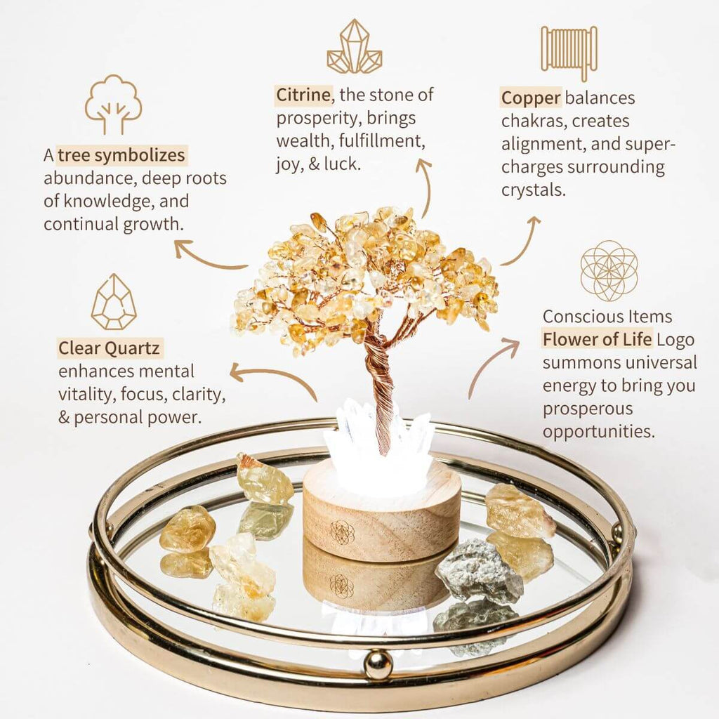 Golden Lamp of Wealth - Citrine Tree - The misfit market