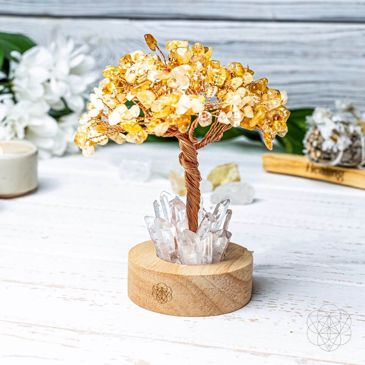 Golden Lamp of Wealth - Citrine Tree - The misfit market