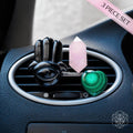 Hamsa Hand of Safe Travels: Aromatherapy Crystal Car Kit - The misfit market