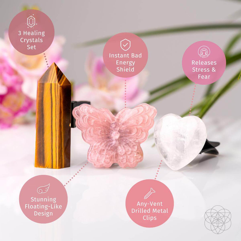 Healing Butterfly – Crystal Car Kit of Safety - The misfit market