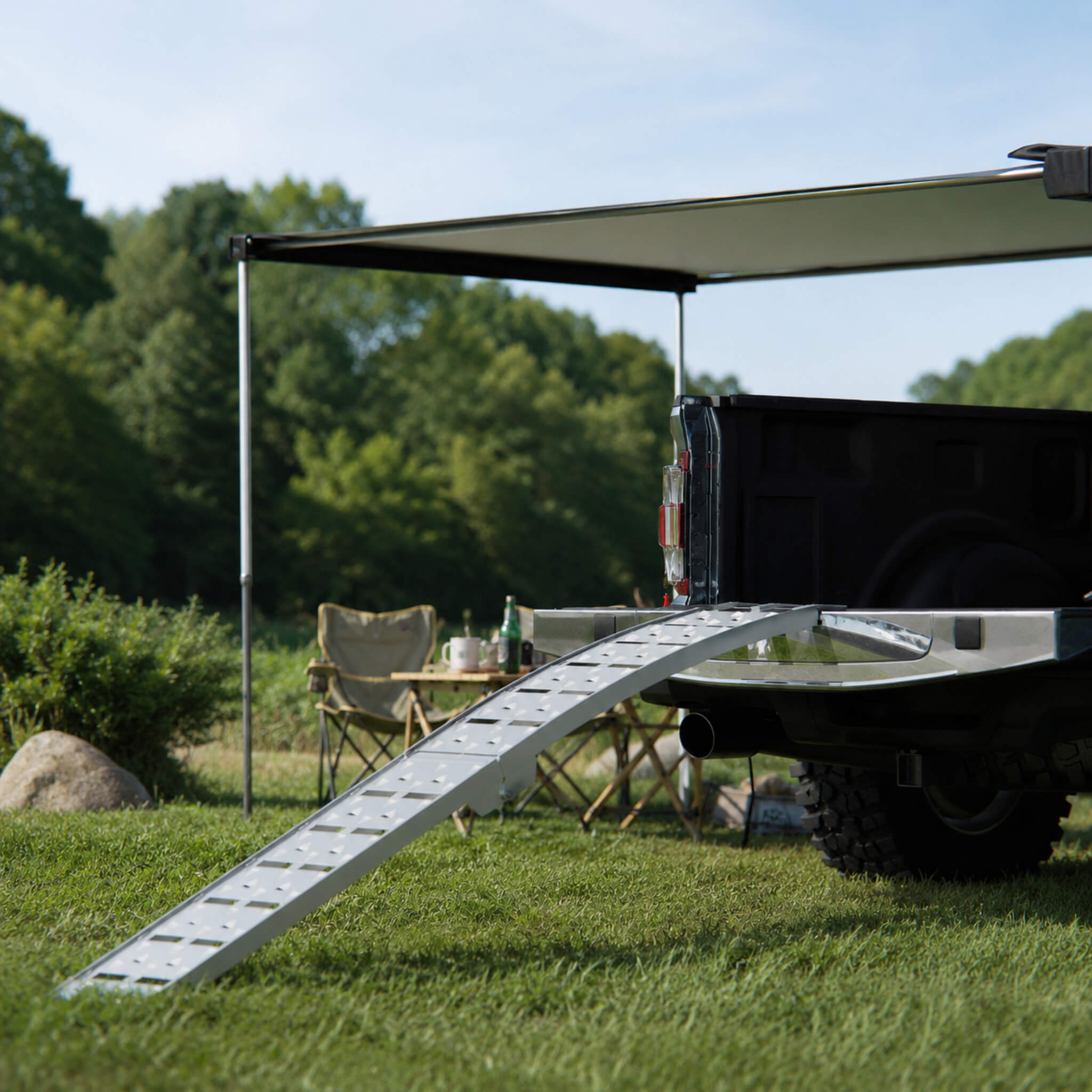 Heavy-Duty 1500LB 7.5FT Folding Aluminum Loading Ramps Set (SAK30158)