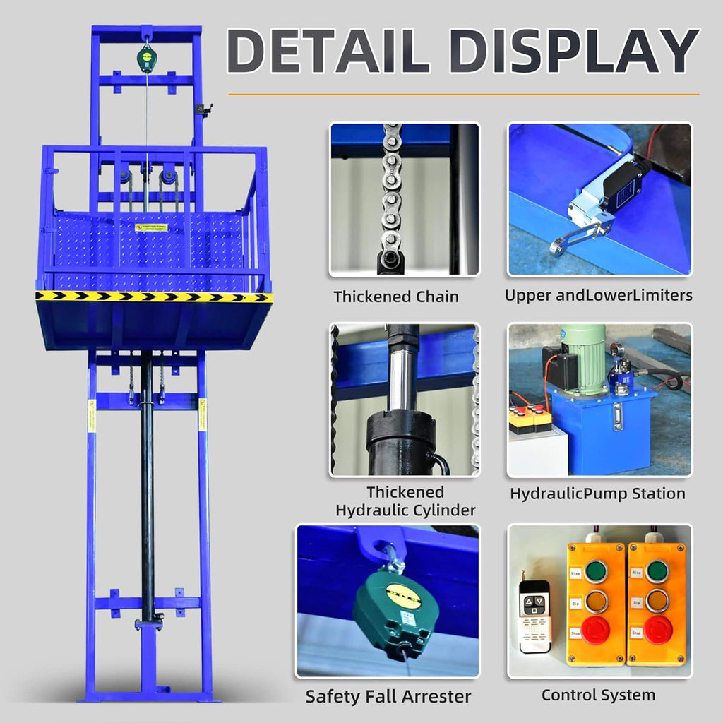 Heavy-Duty 2200 LBS Electric Hydraulic Lift Platform With Anti-Fall (SAK19456)