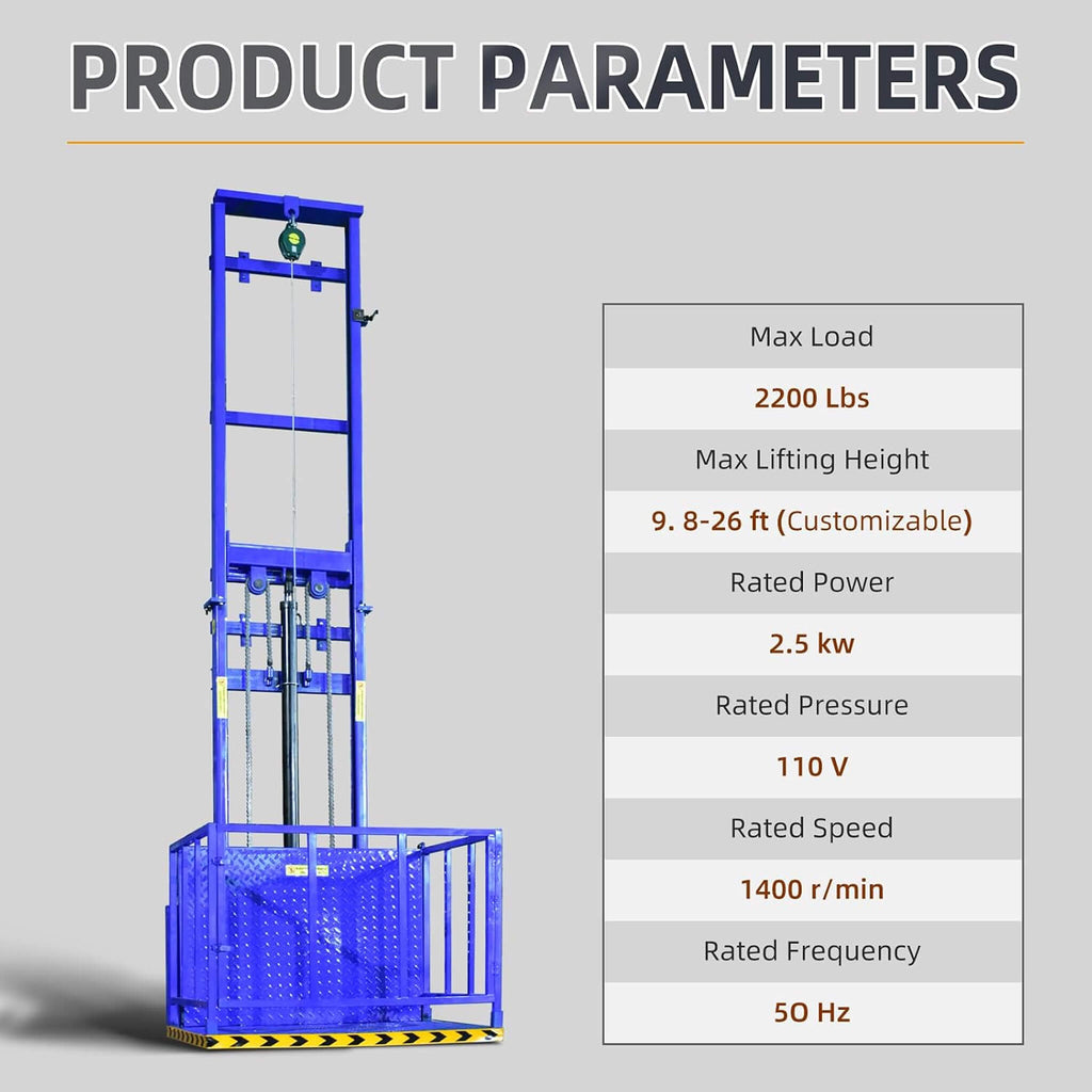 Heavy-Duty 2200 LBS Electric Hydraulic Lift Platform With Anti-Fall (SAK19456)