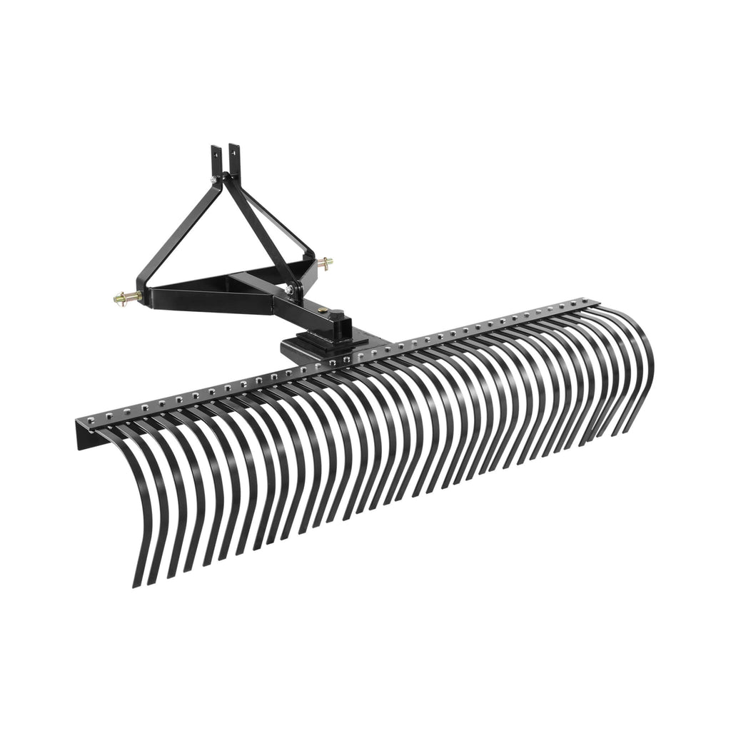 Heavy-Duty 72-Inch 3-Point Tow Behind Tractor Dethatcher Attachment With Steel Tines (SAK79426)