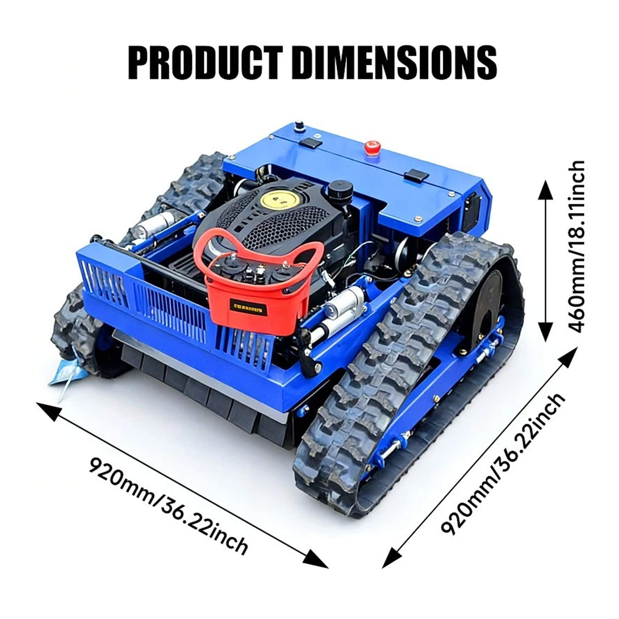 Heavy-Duty 7HP Commercial Remote-Controlled Tracked Gasoline Lawn Mower (SAK94270)