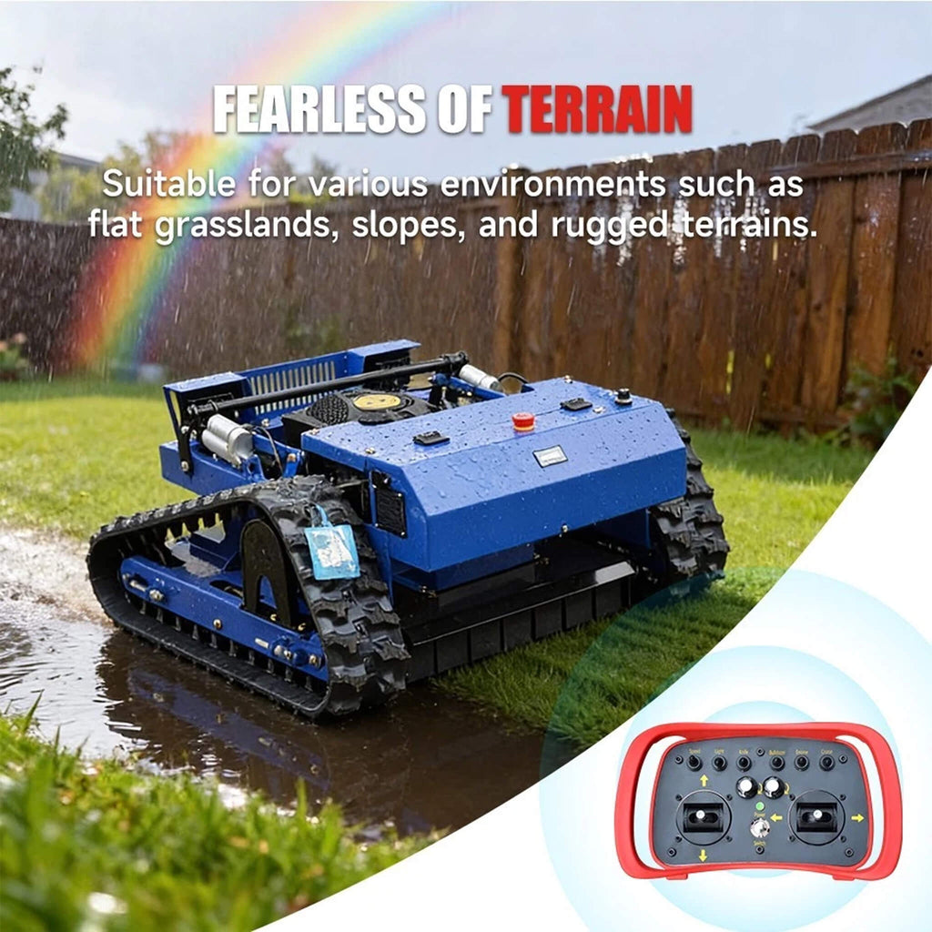 Heavy-Duty 7HP Commercial Remote-Controlled Tracked Gasoline Lawn Mower (SAK94270)
