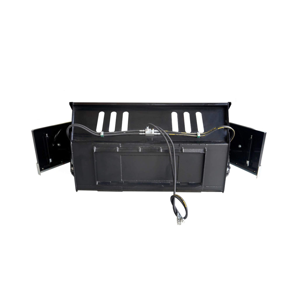 Heavy-Duty 89-Inch Snow Bucket Skid Steer Attachment With Swing Doors (SAK48371)