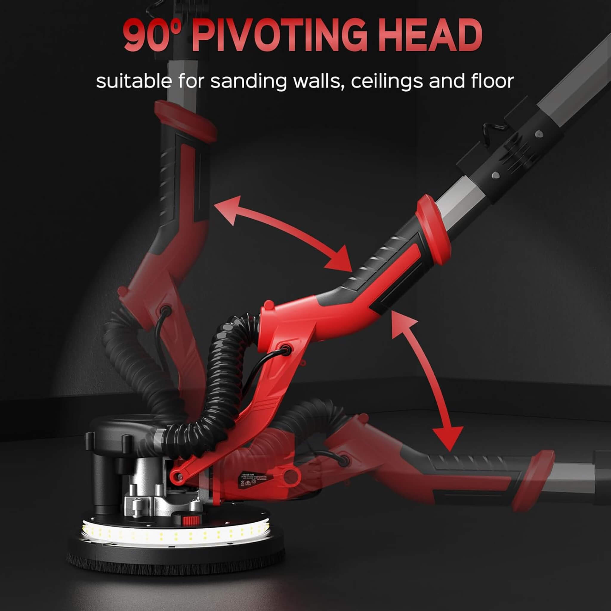 Heavy-Duty Drywall Ceiling Pole Sander Vacuum Tool (SAK93935)