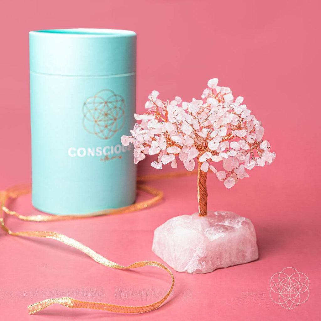 Home Sweet Home - Feng Shui Rose Quartz Tree - The misfit market