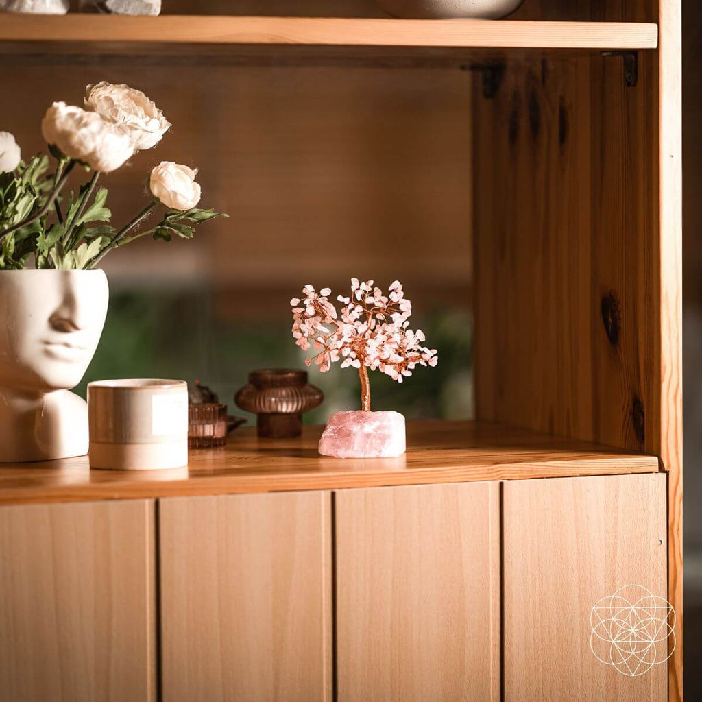 Home Sweet Home - Feng Shui Rose Quartz Tree - The misfit market
