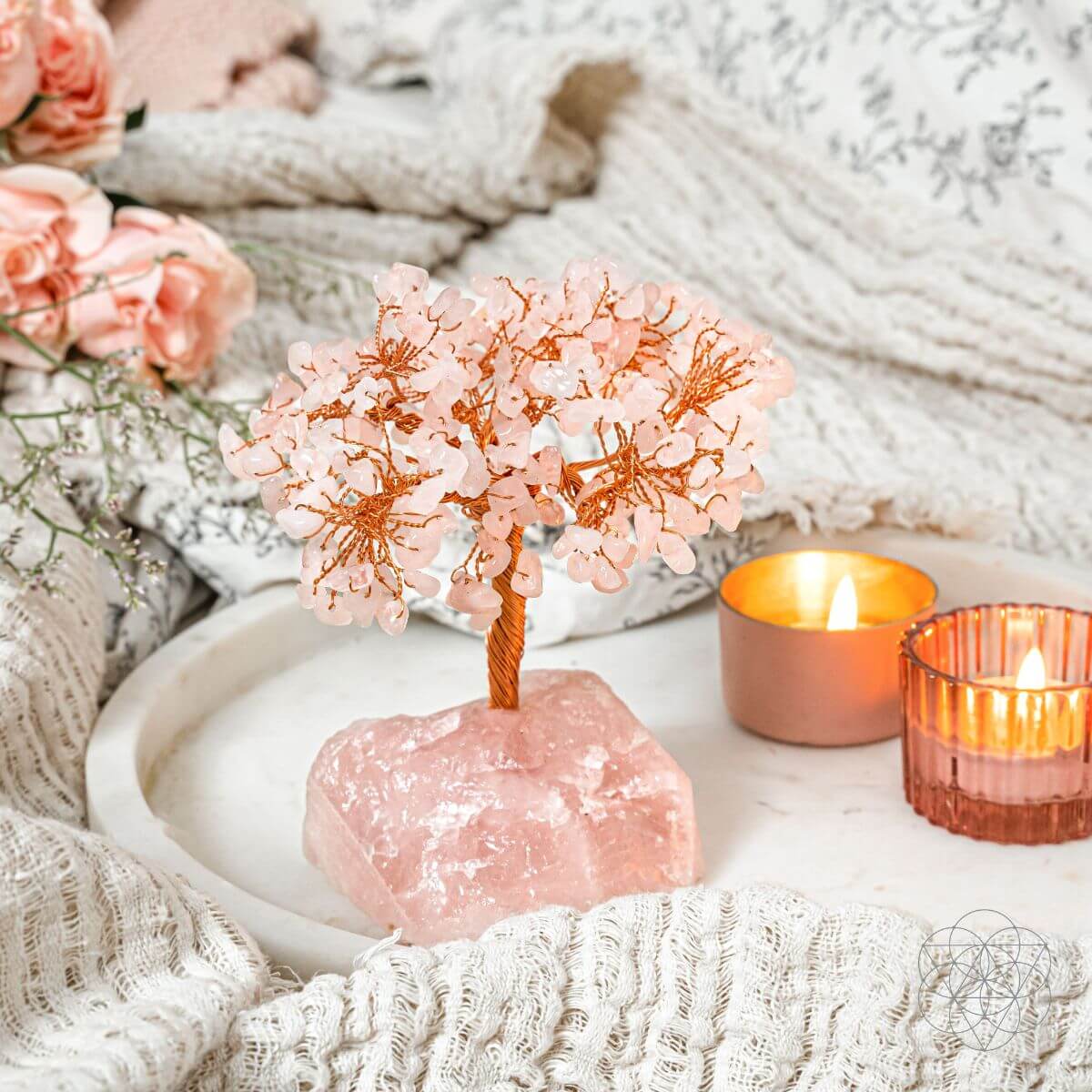 Home Sweet Home - Feng Shui Rose Quartz Tree - The misfit market