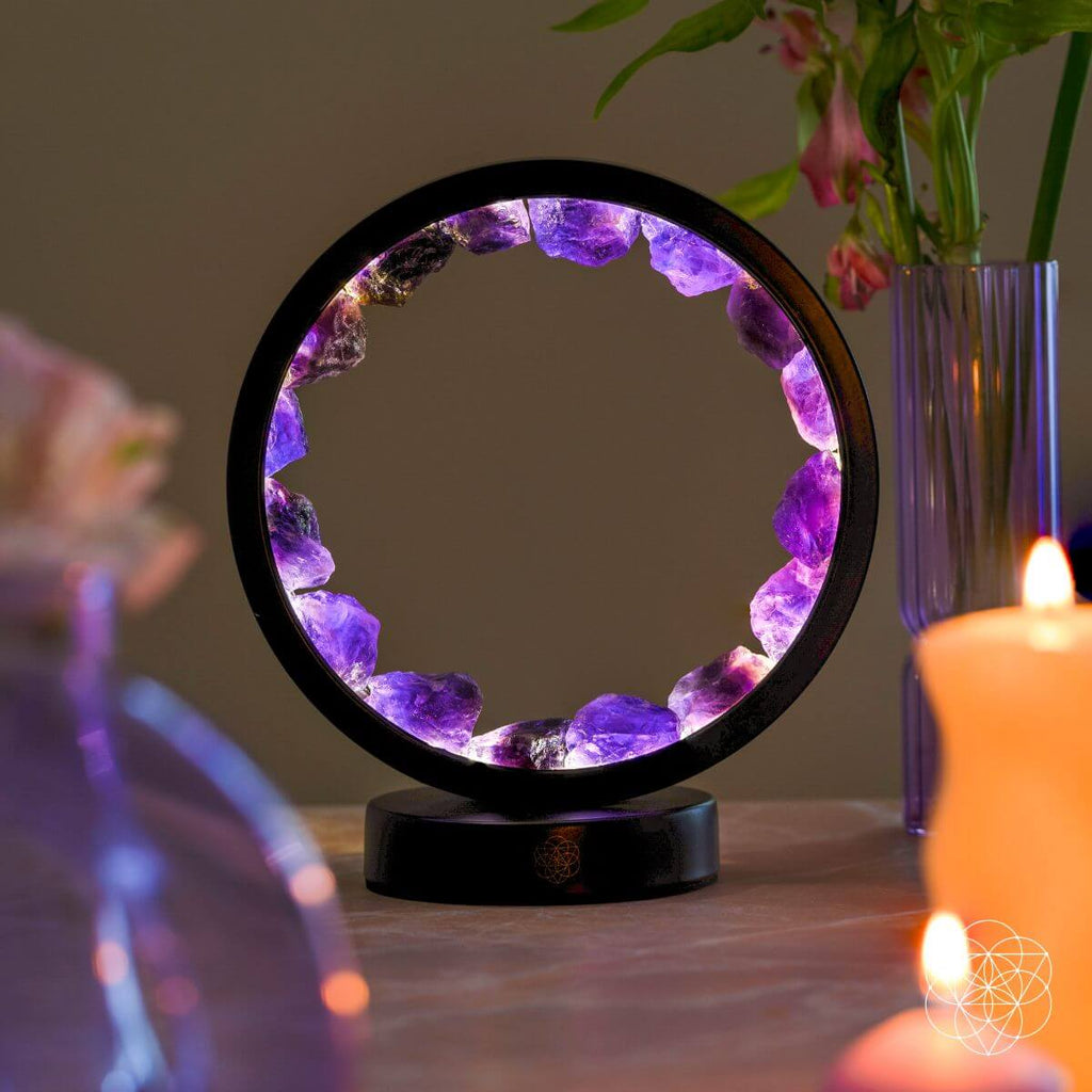 I Am At Peace - Spiritual Protection Amethyst Lamp - The misfit market
