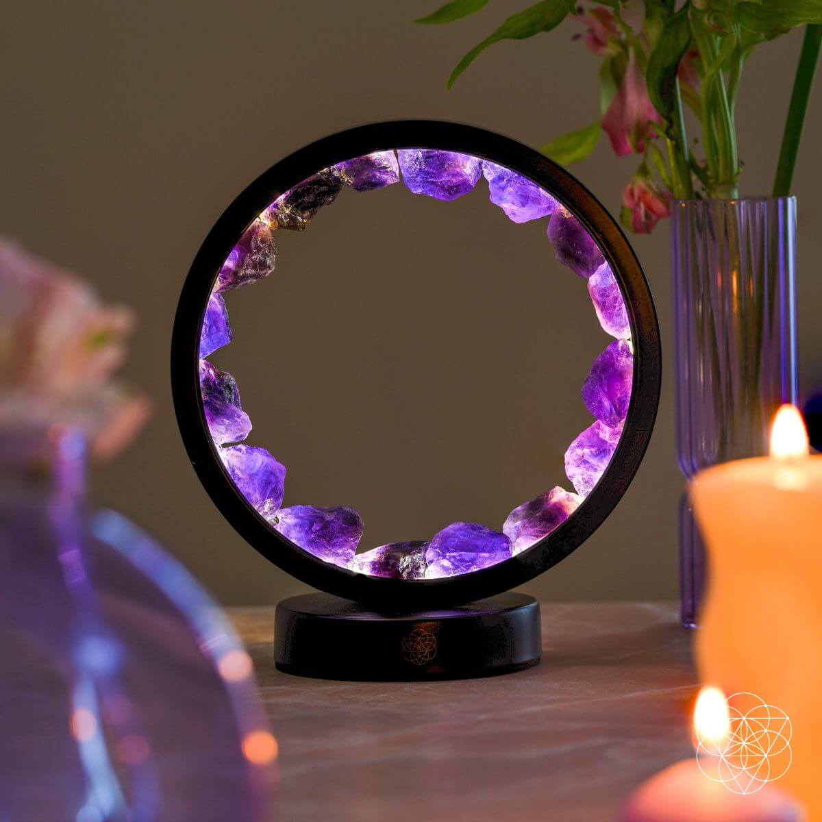 I Am At Peace - Spiritual Protection Amethyst Lamp - The misfit market