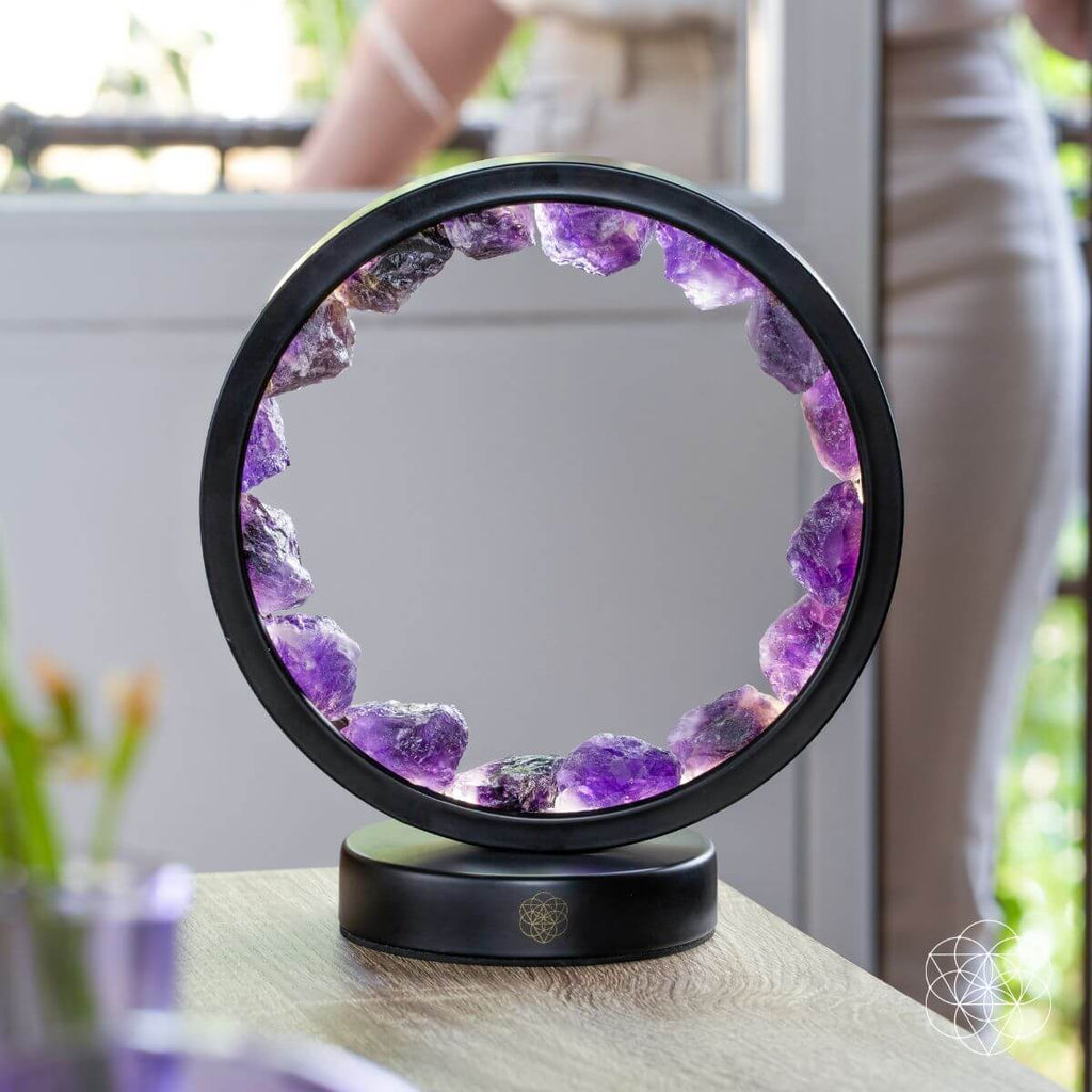 I Am At Peace - Spiritual Protection Amethyst Lamp - The misfit market