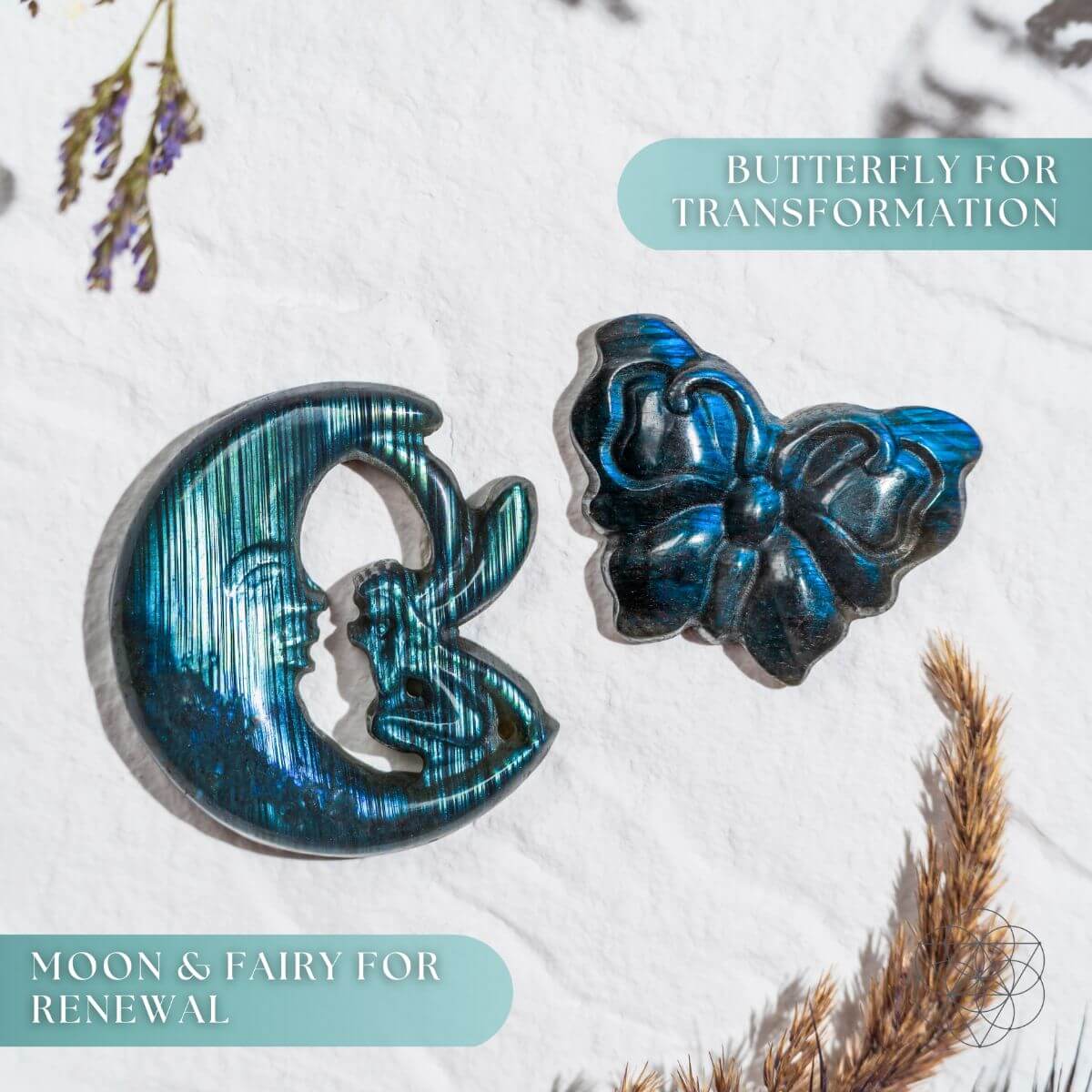 I Am Reborn - Labradorite Carving of Transformation - The misfit market