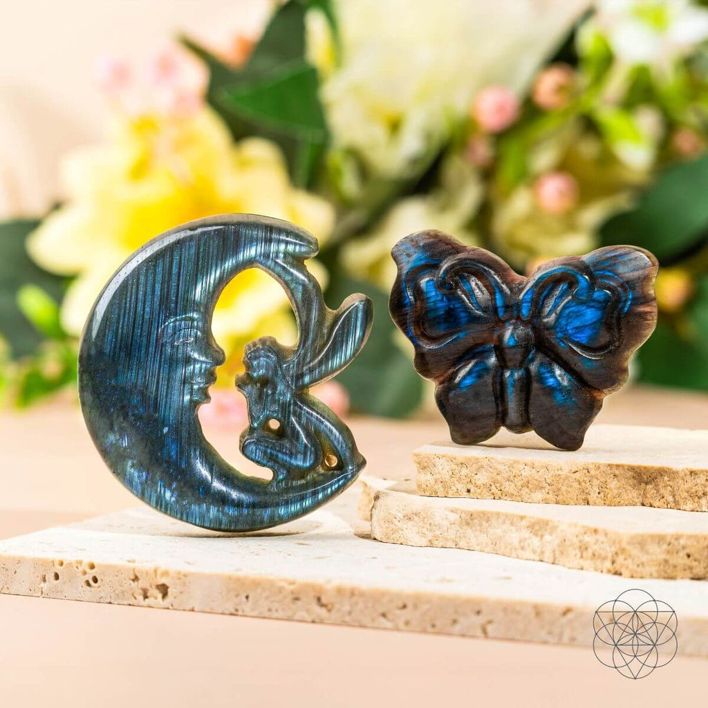 I Am Reborn - Labradorite Carving of Transformation - The misfit market