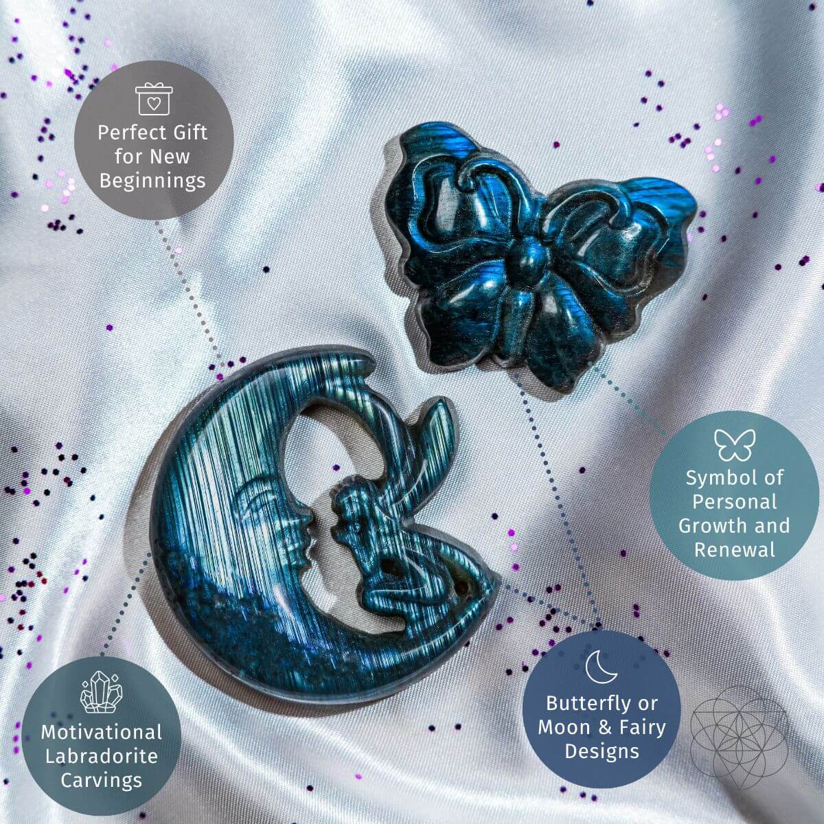 I Am Reborn - Labradorite Carving of Transformation - The misfit market