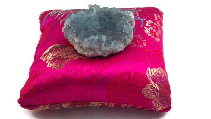 Fuchsia Singing Bowl Crystal Display Pillow - The misfit market