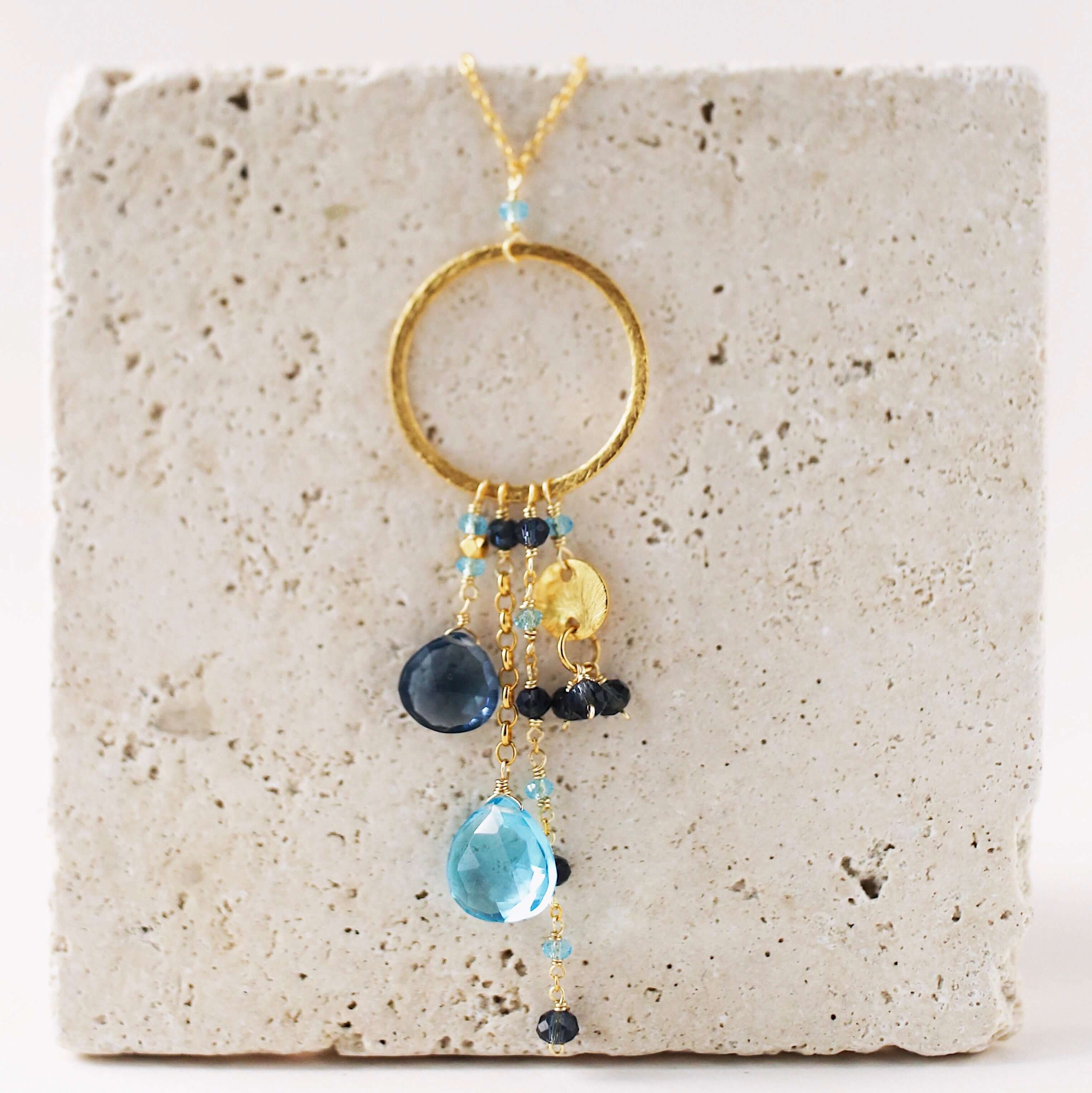 Aquamarine and Iolite Ammil Necklace