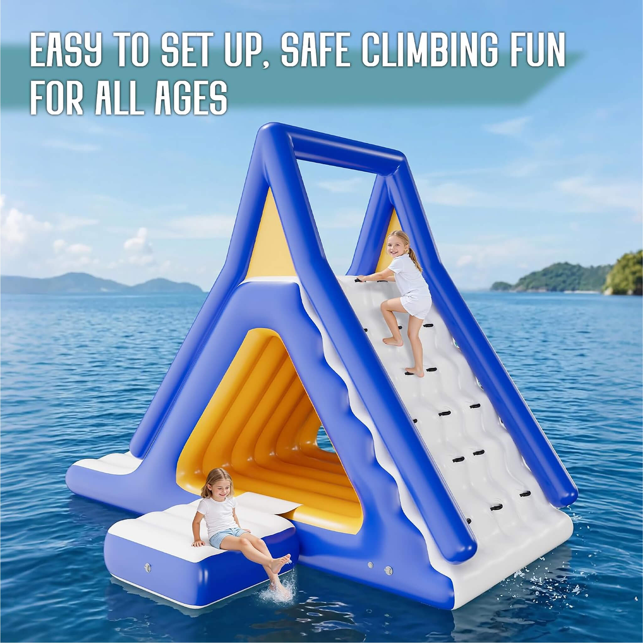 Large 15FT Commercial Inflatable Water Slide With Climbing Handle (SAK98314)