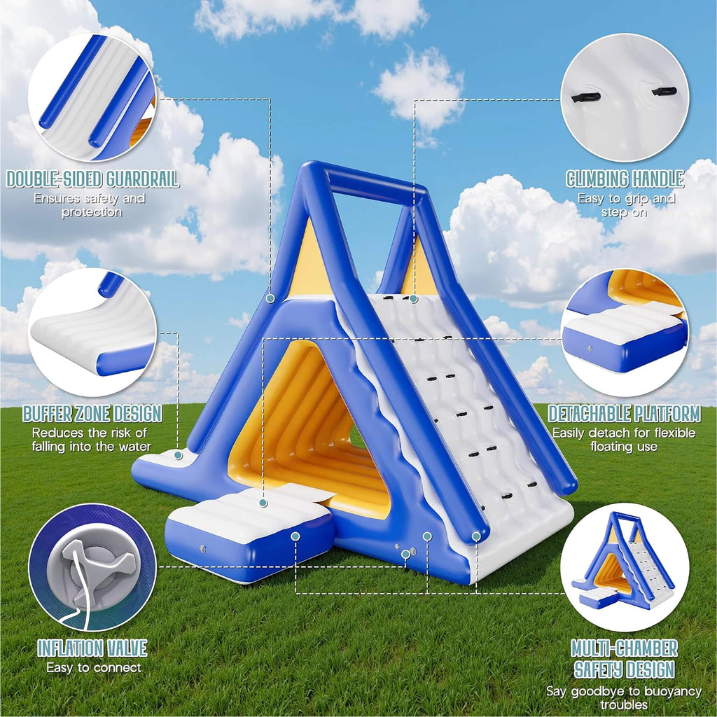 Large 15FT Commercial Inflatable Water Slide With Climbing Handle (SAK98314)
