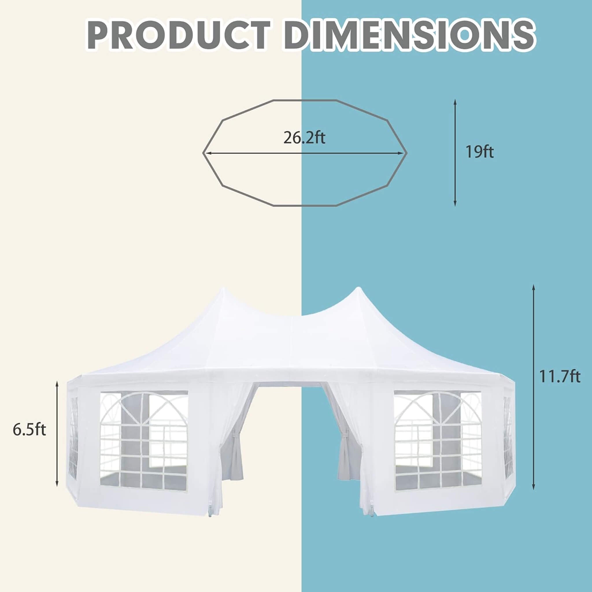 Large Heavy-Duty Customizable Party Tent with Sidewalls and Windows (SAK72615)