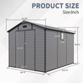 Alora Large Plastic Lockable Resin Outdoor Storage Shed With Window And Floor (SAK25870)