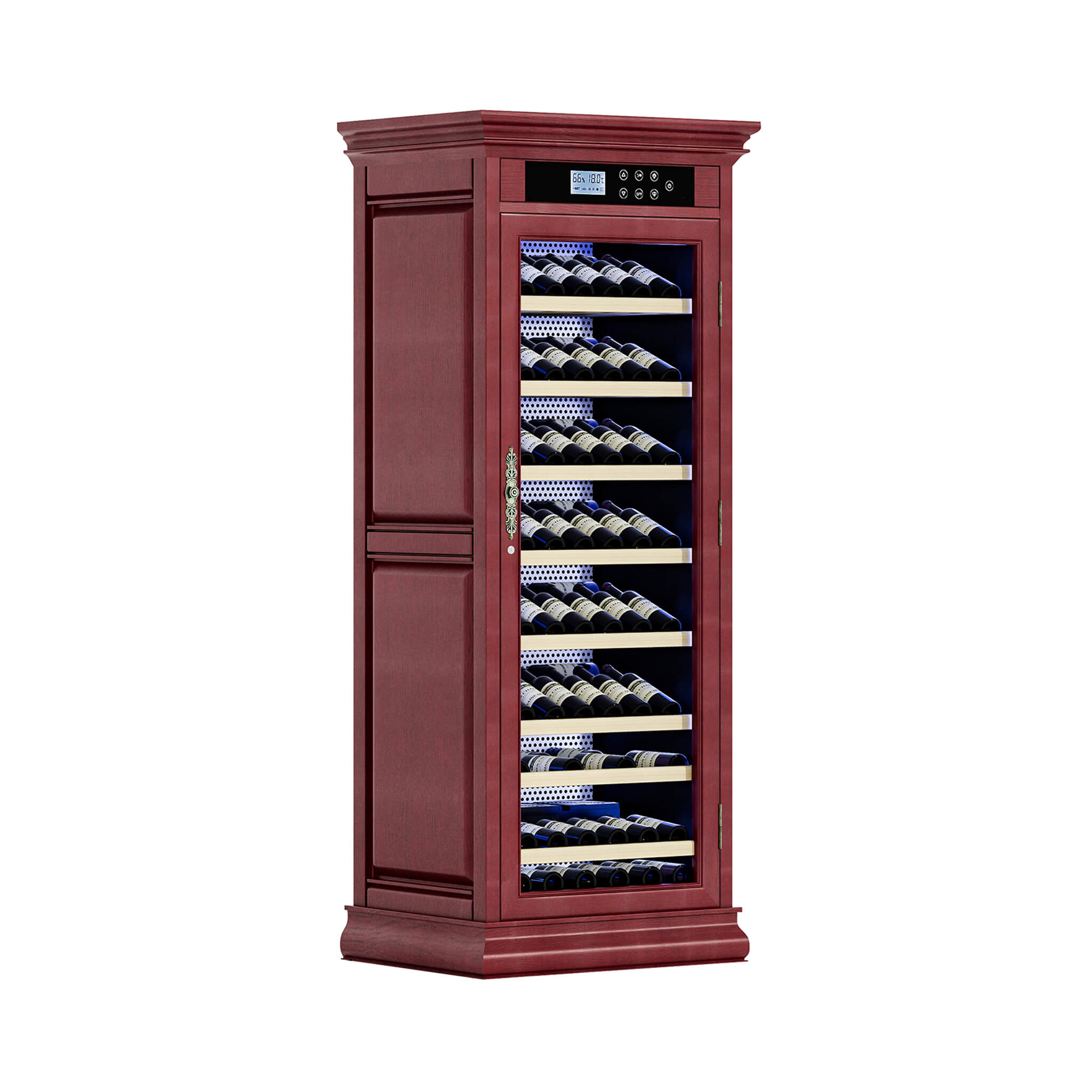 Nuvia 102-Bottle 10.6 Cu.Ft Wine Cooler Cabinet With LED Lighting And Temperature Control (SAK69027)