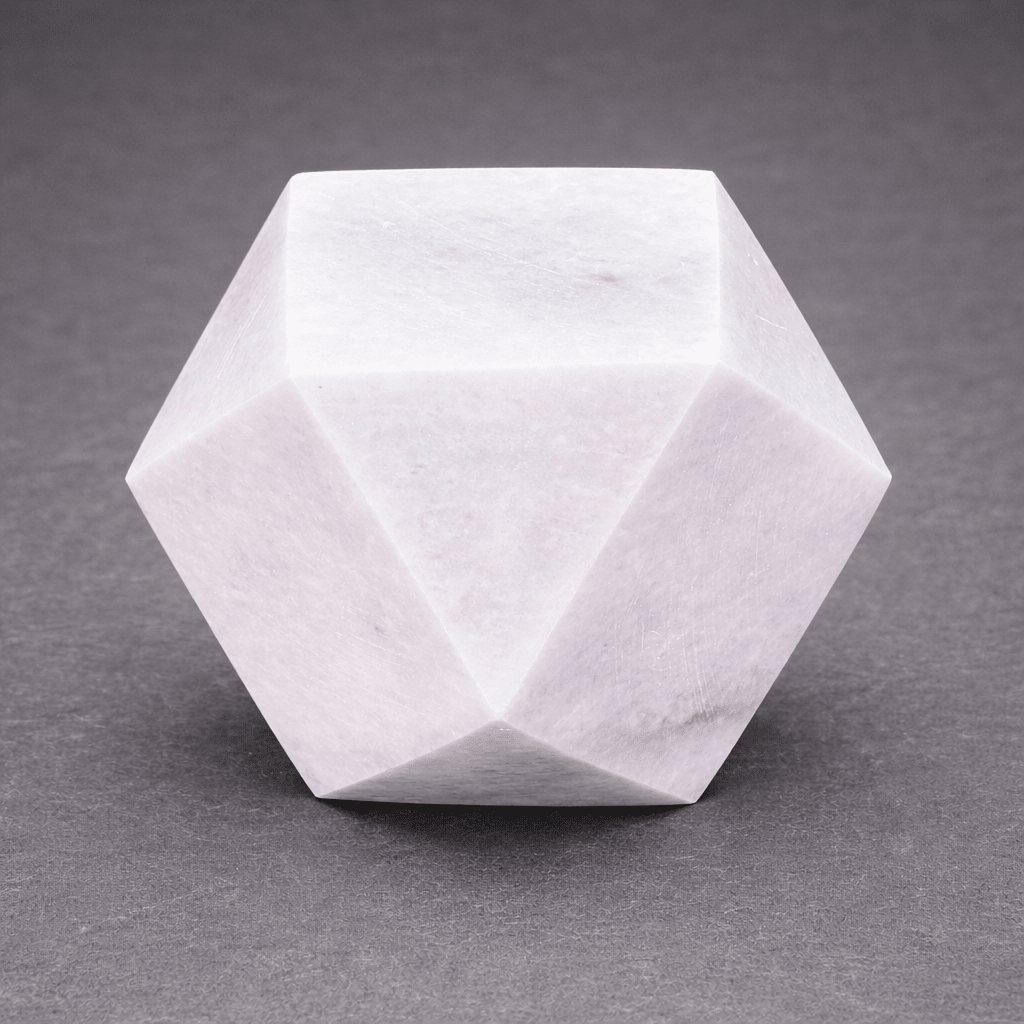 Marble Faceted Desk Paperweight Office Decor