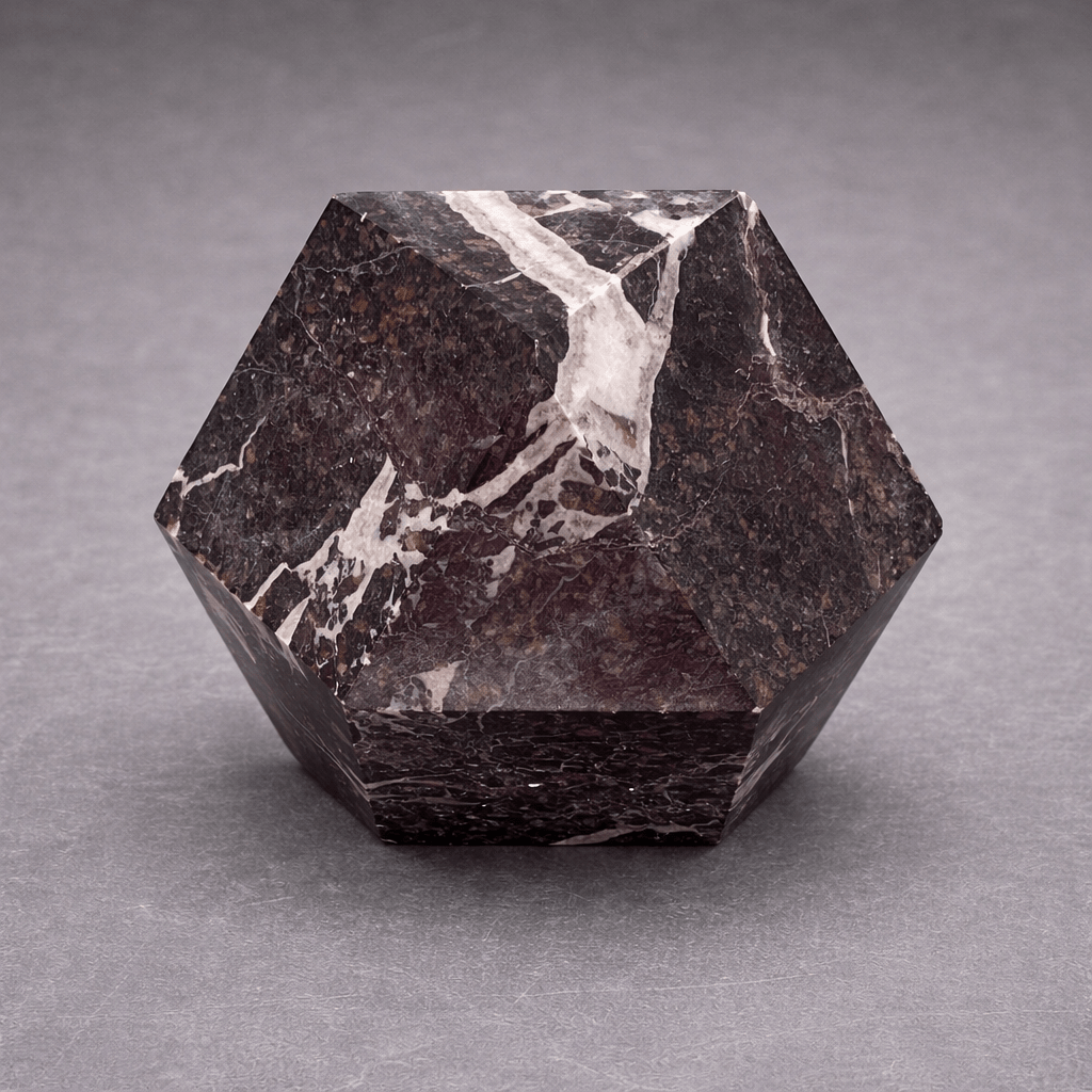 Marble Faceted Desk Paperweight Office Decor