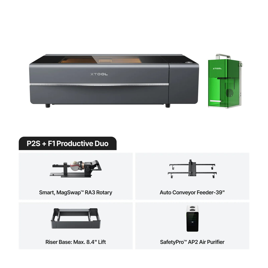 xTool P2S 55W Desktop CO2 Laser Cutter - The misfit market