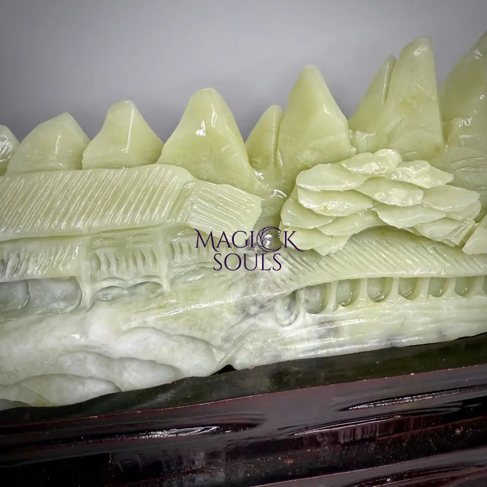 hand carved jade landscape sculpture