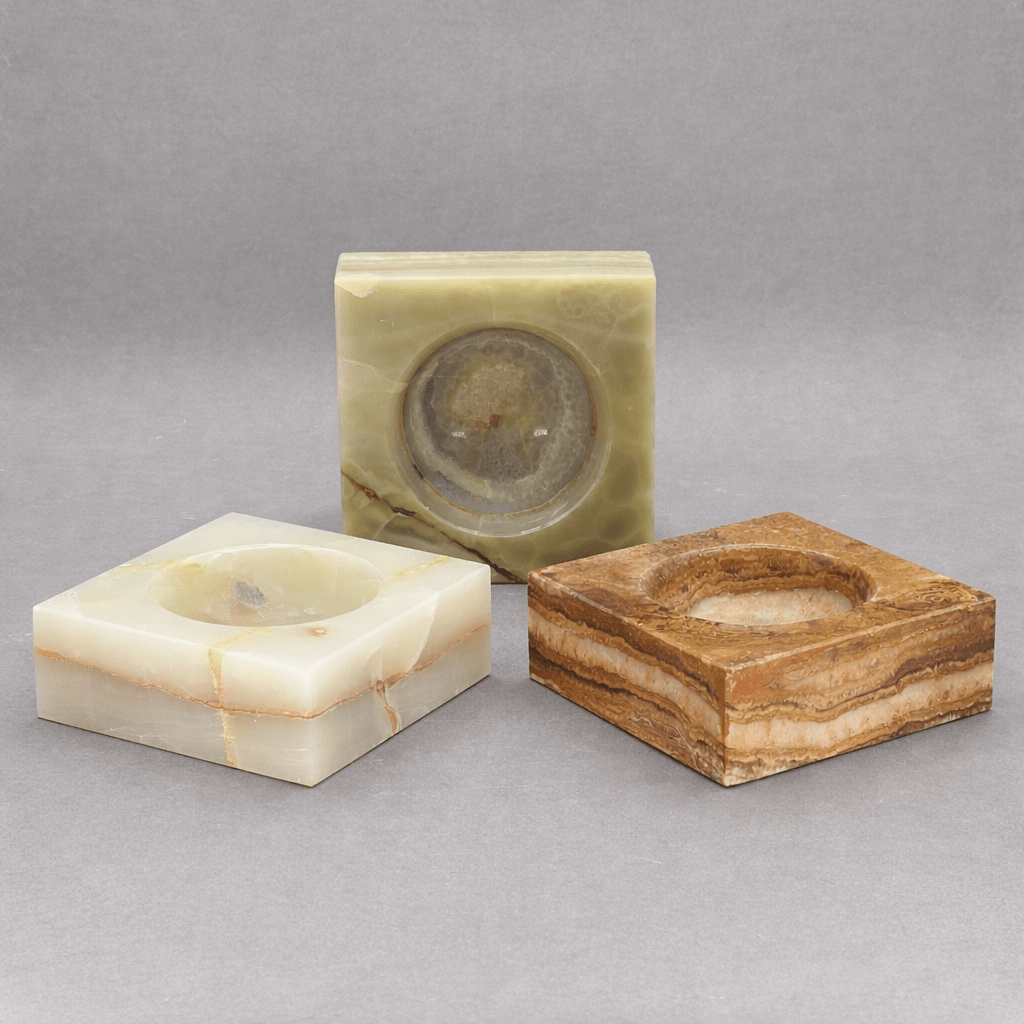 Onyx Square Bowl 6" one of a kind