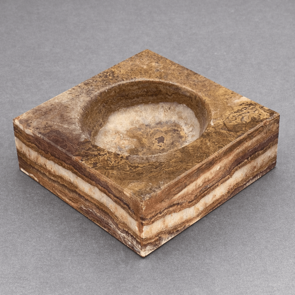 Onyx Square Bowl 6" one of a kind