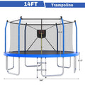 Outdoor Trampoline With LED Lights And Basketball Hoop (SAK69305)