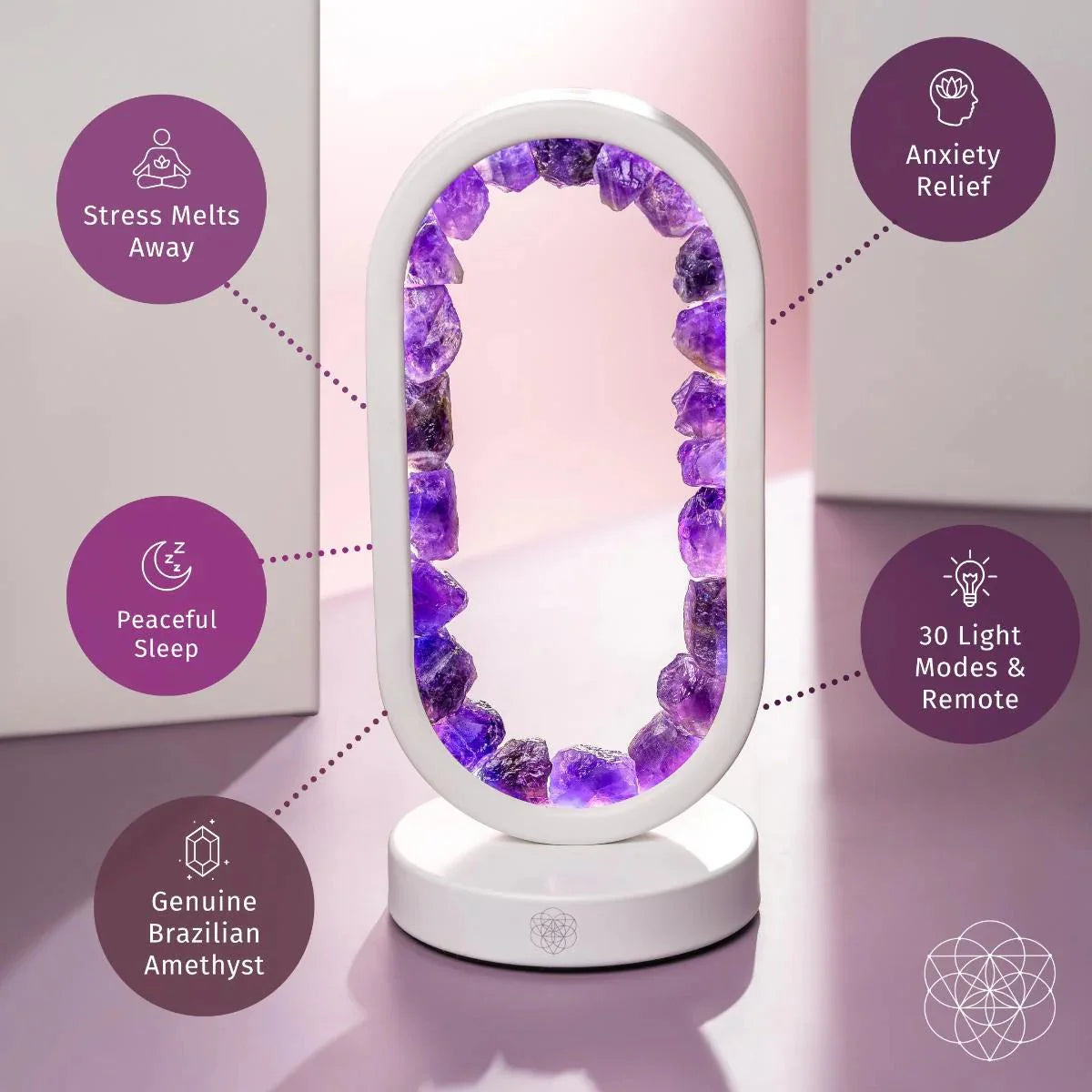 Portal to Peace - Amethyst Lamp of Stress Relief - The misfit market