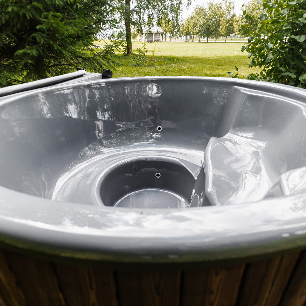 Premium 4-Person Fully-Assembled ThermoWood Wood-Fired Hot Tub (SAK14528)