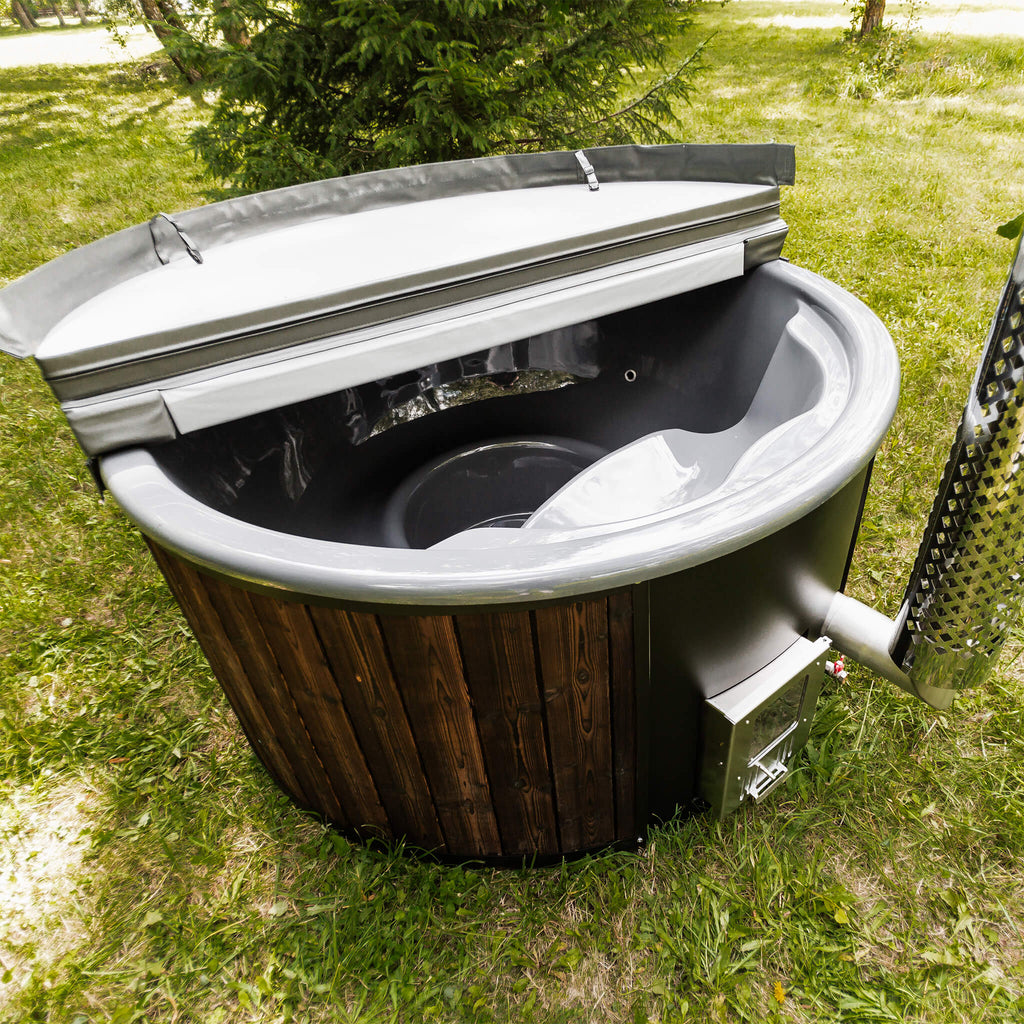 Premium 4-Person Fully-Assembled ThermoWood Wood-Fired Hot Tub (SAK14528)